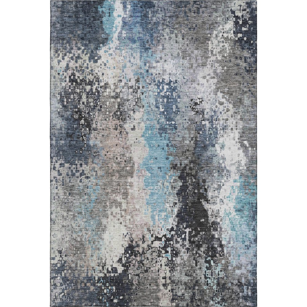 Premium Machine Washable Mayfield AMF2242 Blue 3' x 5' Rug