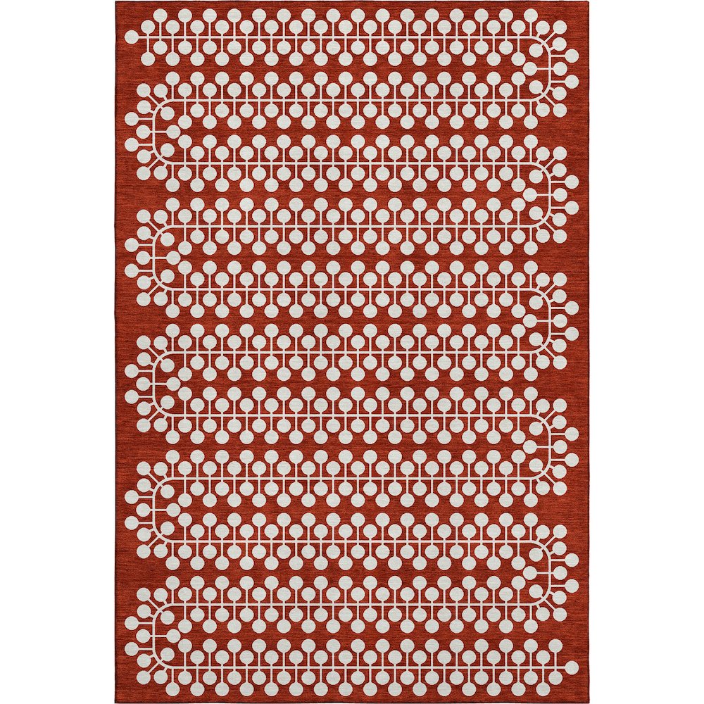 Premium Machine Washable Mayfield AMF2247 Red 10' x 14' Rug