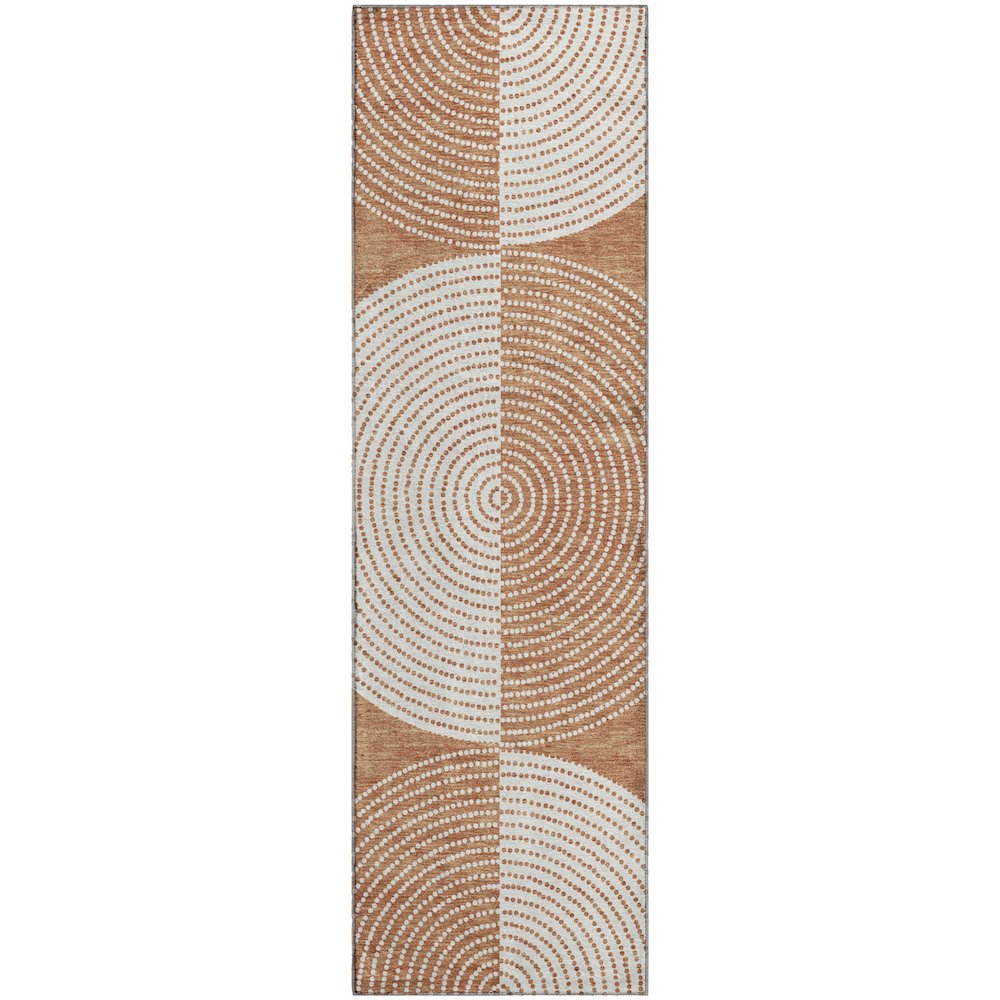 Premium Machine Washable Mayfield AMF2275 Orange 2'3" x 7'6" Runner Rug