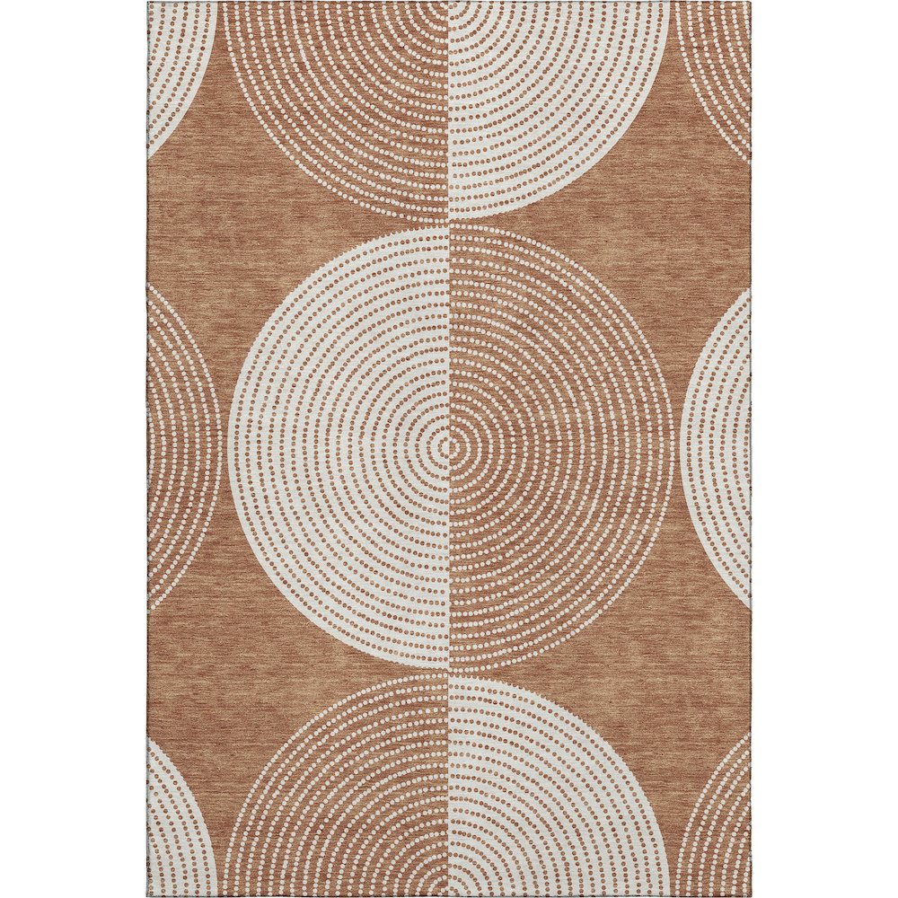 Premium Machine Washable Mayfield AMF2275 Orange 3' x 5' Rug