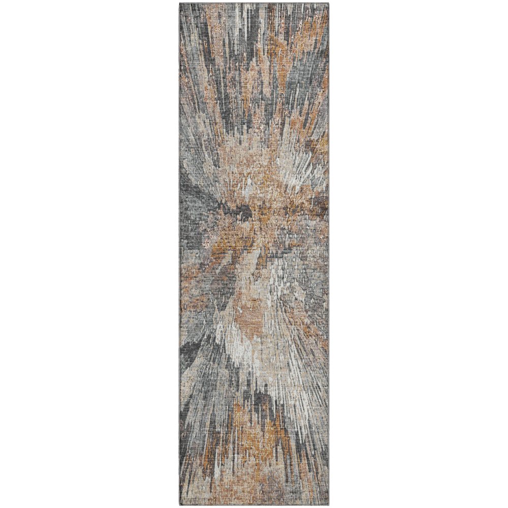 Premium Machine Washable Mayfield AMF2283 Orange 2'3" x 7'6" Runner Rug