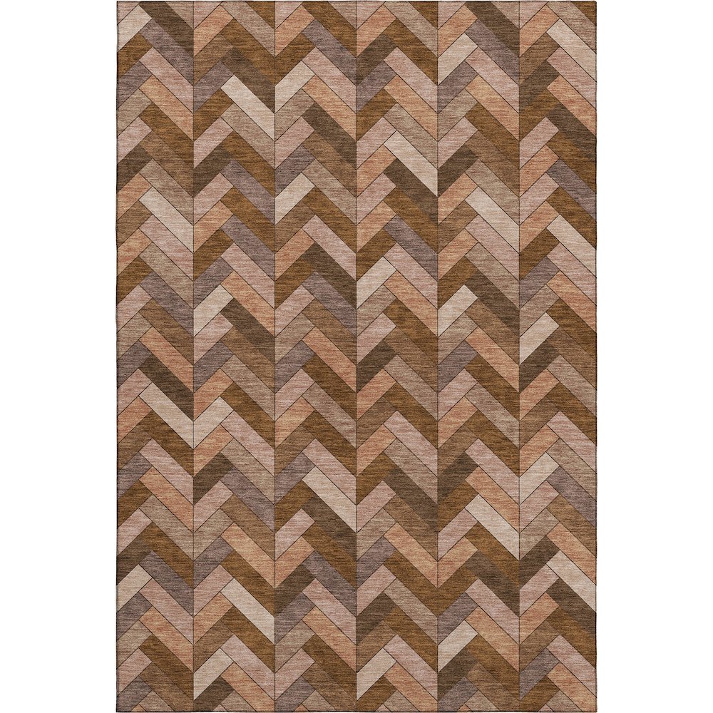 Premium Machine Washable Mayfield AMF2296 Orange 3' x 5' Rug