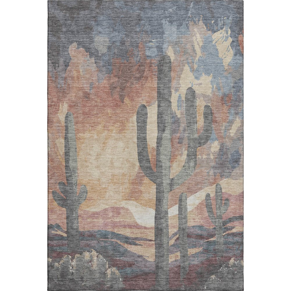 Premium Machine Washable Mayfield AMF2337 Orange 3' x 5' Rug