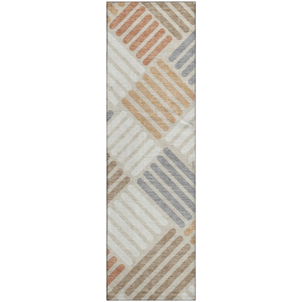 Premium Machine Washable Mayfield AMF2339 Orange 2'3" x 7'6" Runner Rug