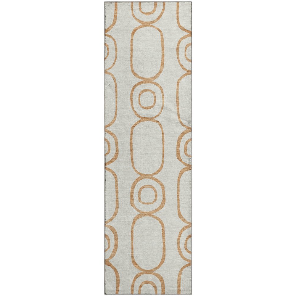 Premium Machine Washable Mayfield AMF2344 Orange 2'3" x 7'6" Runner Rug