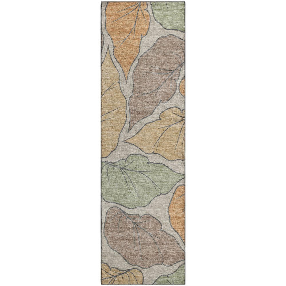 Premium Machine Washable Mayfield AMF2348 Orange 2'3" x 7'6" Runner Rug
