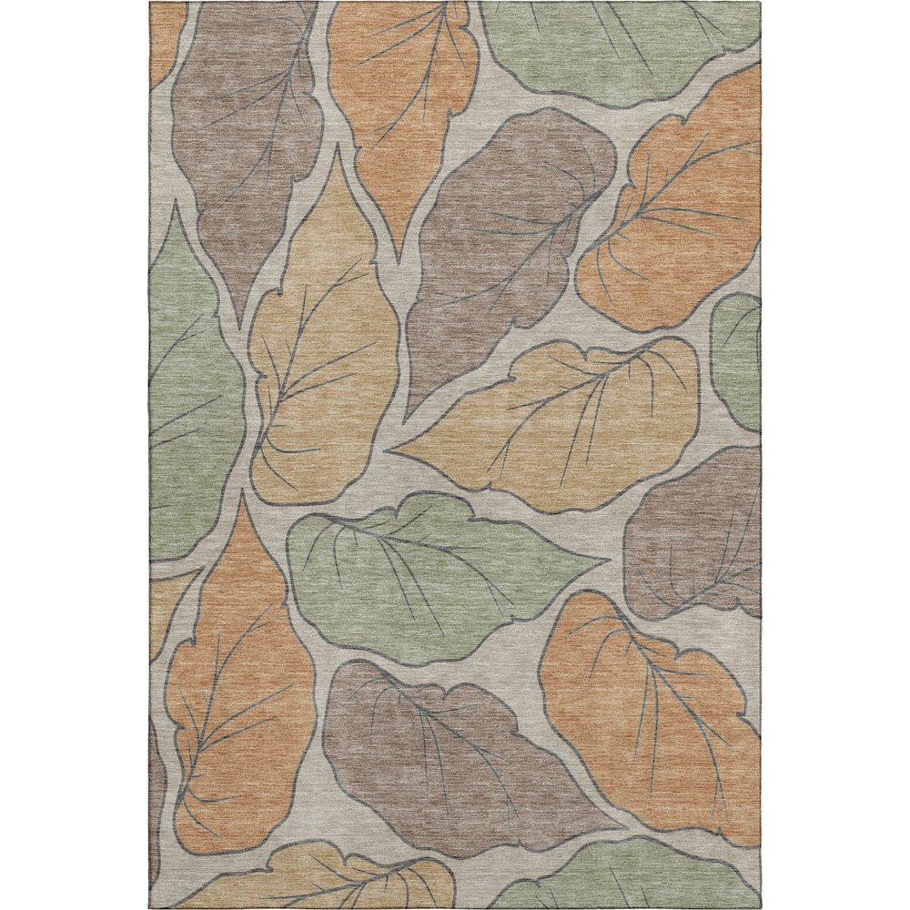 Premium Machine Washable Mayfield AMF2348 Orange 3' x 5' Rug