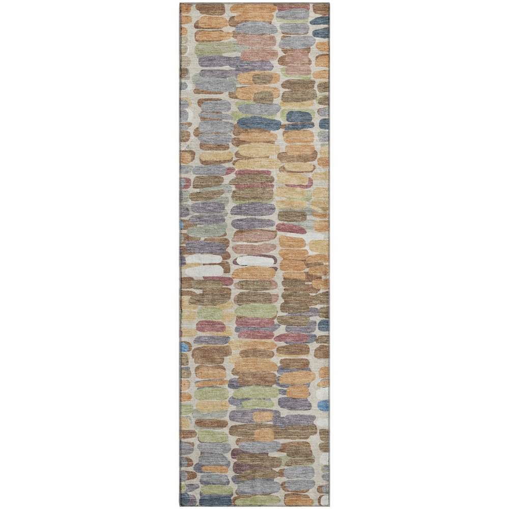Premium Machine Washable Mayfield AMF2349 Orange 2'3" x 7'6" Runner Rug