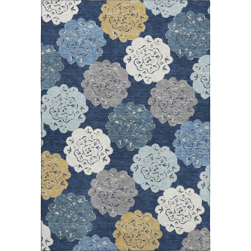 Premium Machine Washable Mayfield AMF2353 Blue 3' x 5' Rug