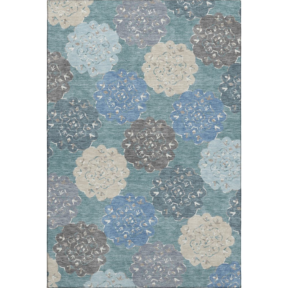 Premium Machine Washable Mayfield AMF2353 Teal 3' x 5' Rug