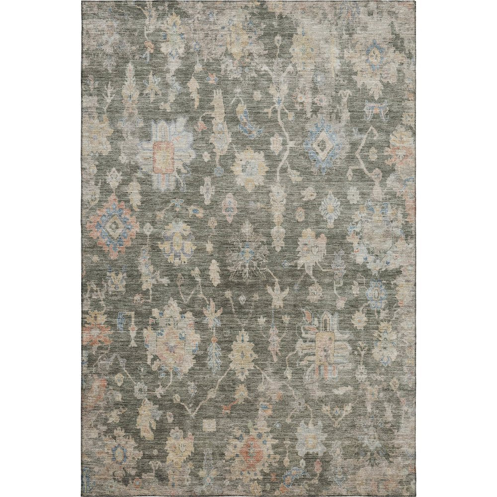 Premium Machine Washable Mayfield AMF2355 Green 3' x 5' Rug