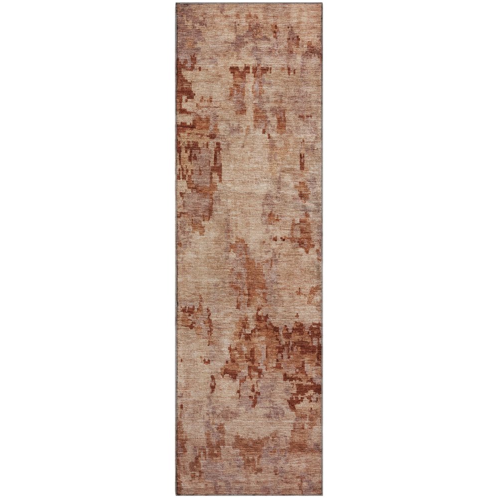 Premium Machine Washable Mayfield AMF2360 Orange 2'3" x 7'6" Runner Rug