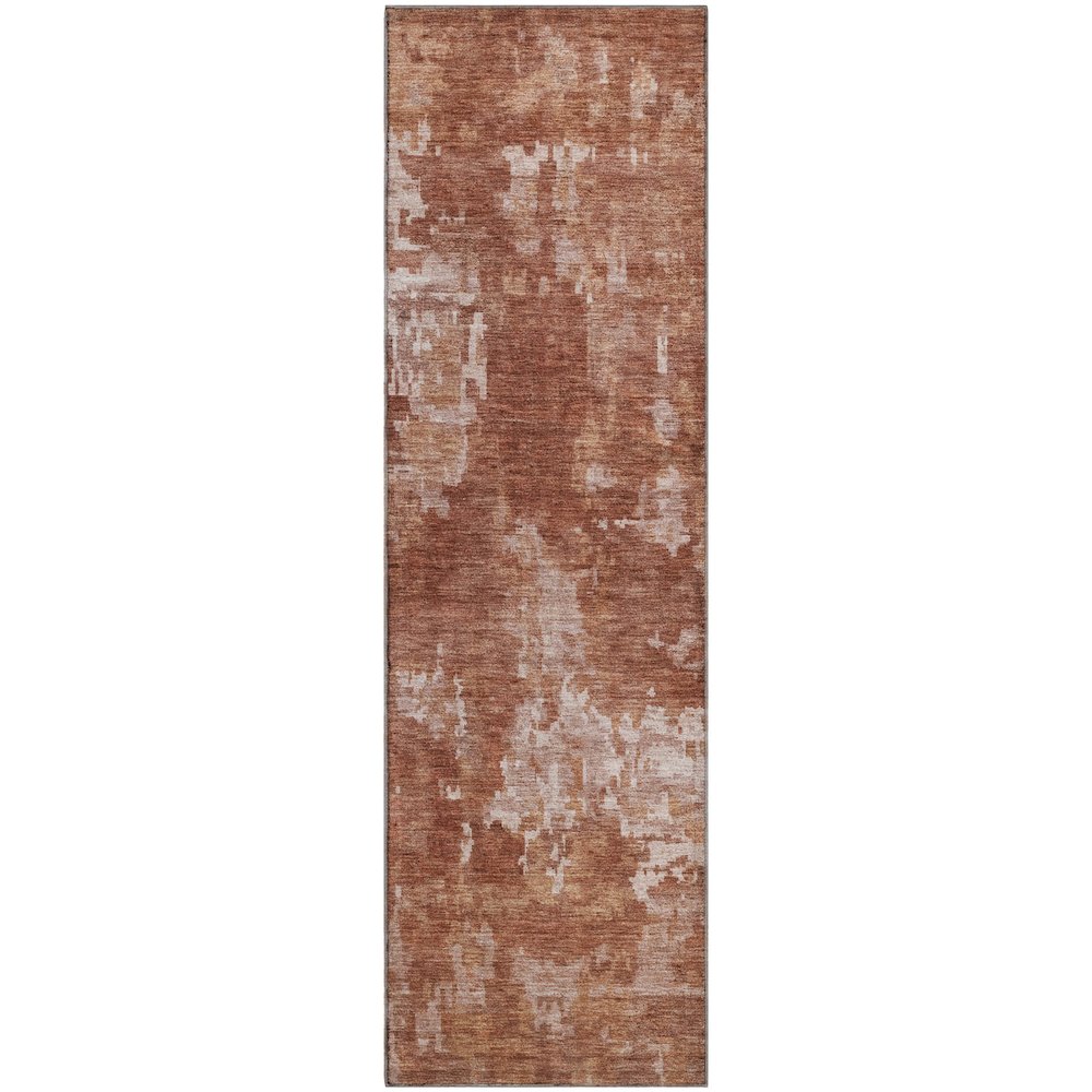 Premium Machine Washable Mayfield AMF2361 Orange 2'3" x 7'6" Runner Rug