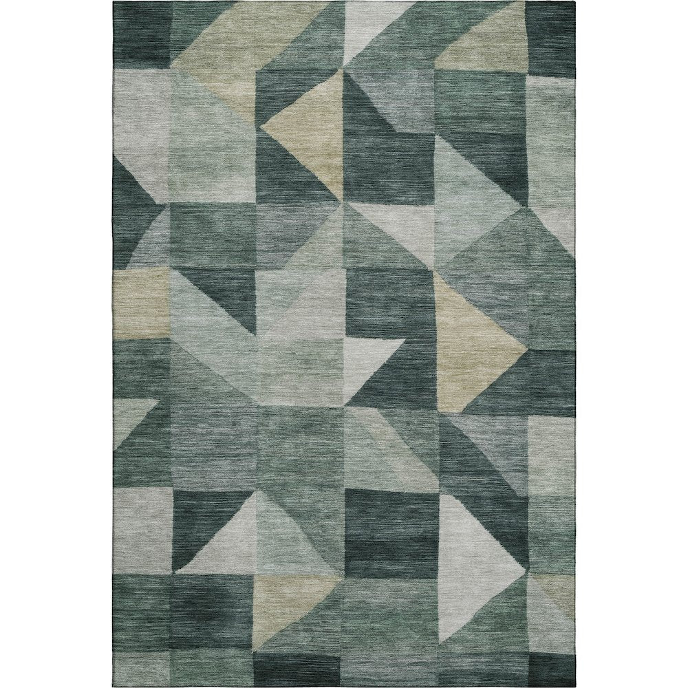 Premium Machine Washable Mayfield AMF2373 Green 3' x 5' Rug