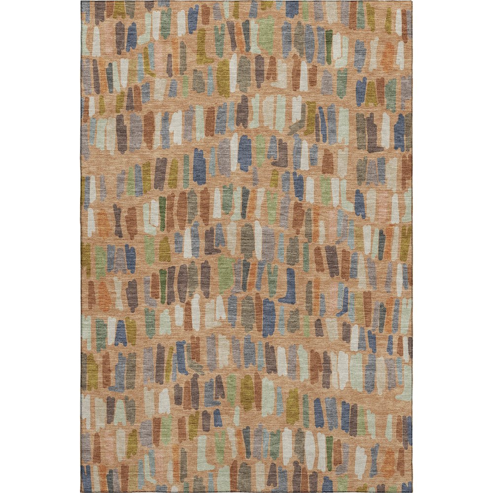 Premium Machine Washable Mayfield AMF2377 Orange 3' x 5' Rug