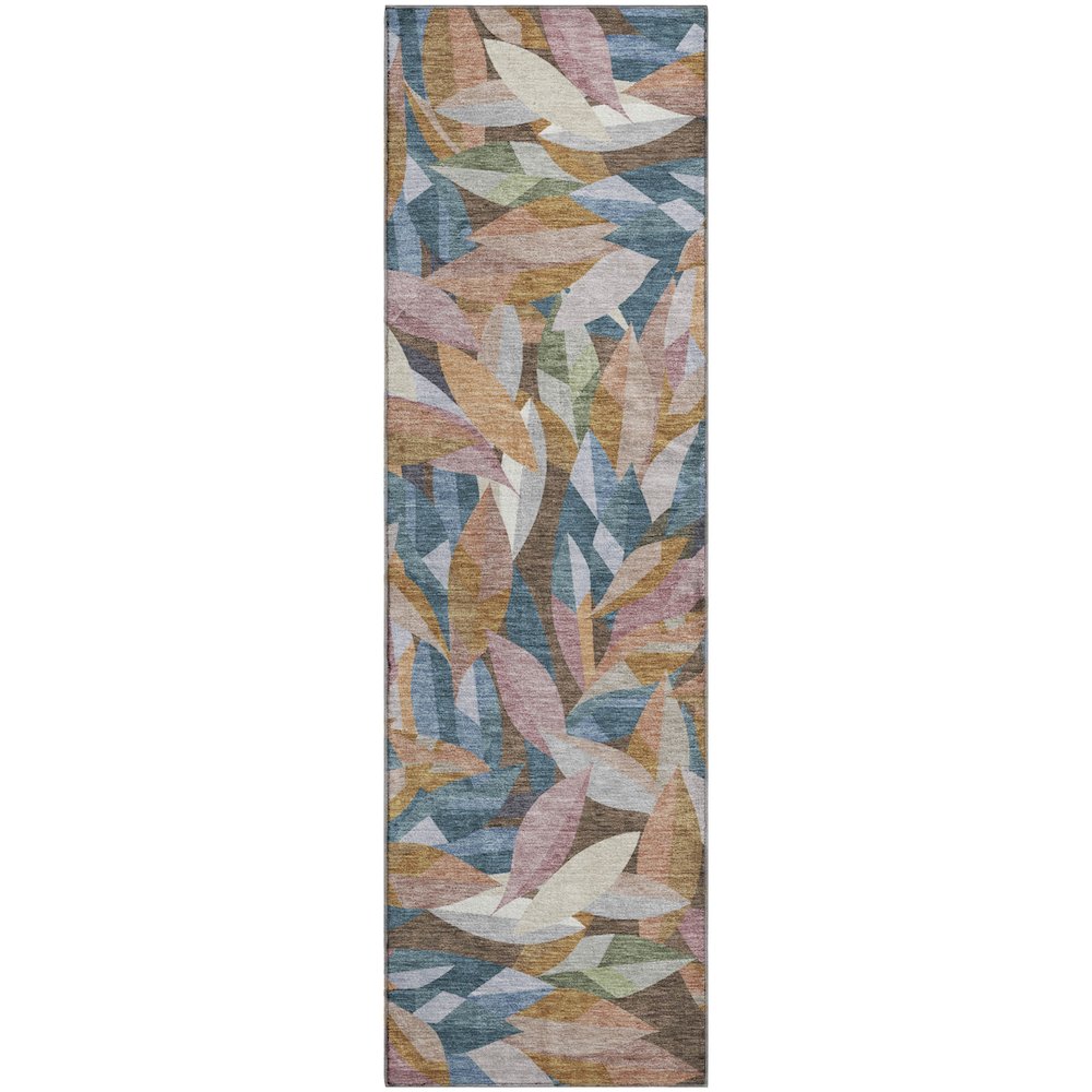 Premium Machine Washable Mayfield AMF2383 Orange 2'3" x 7'6" Runner Rug