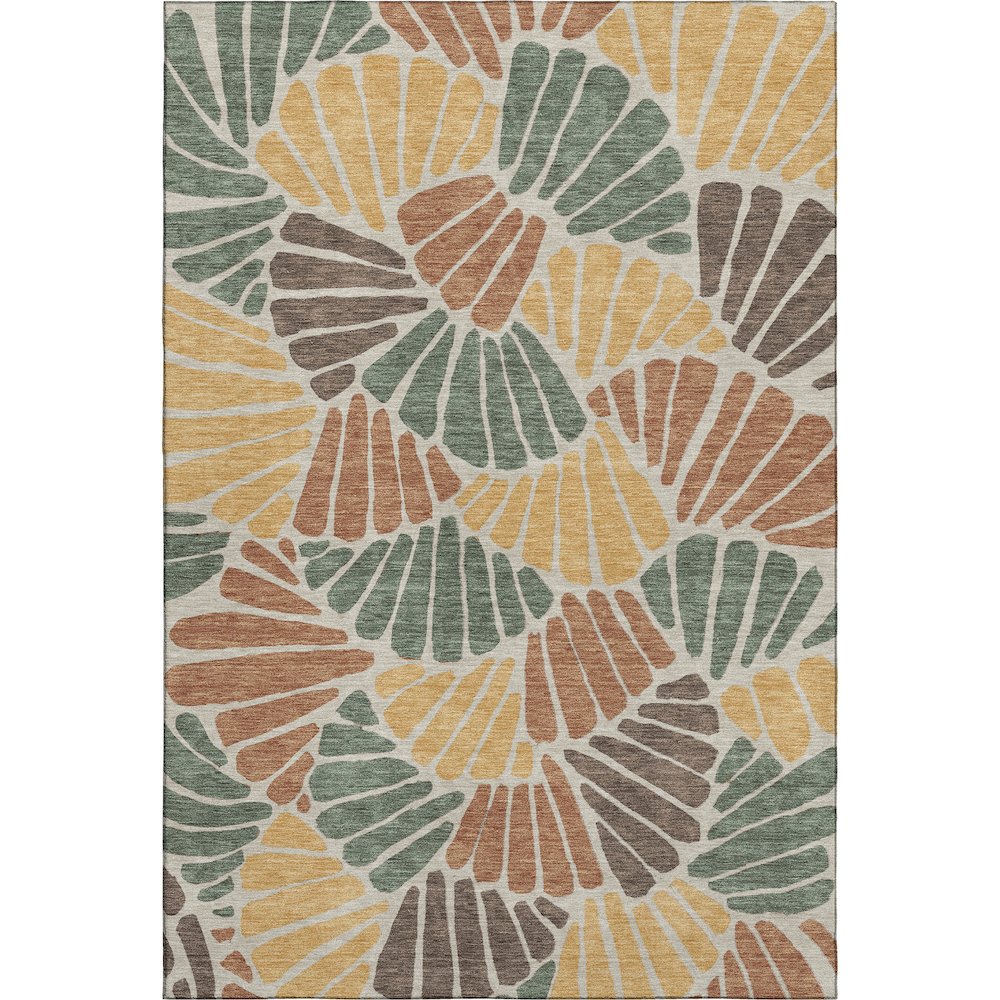 Premium Machine Washable Mayfield AMF2384 Green 8' x 10' Rug