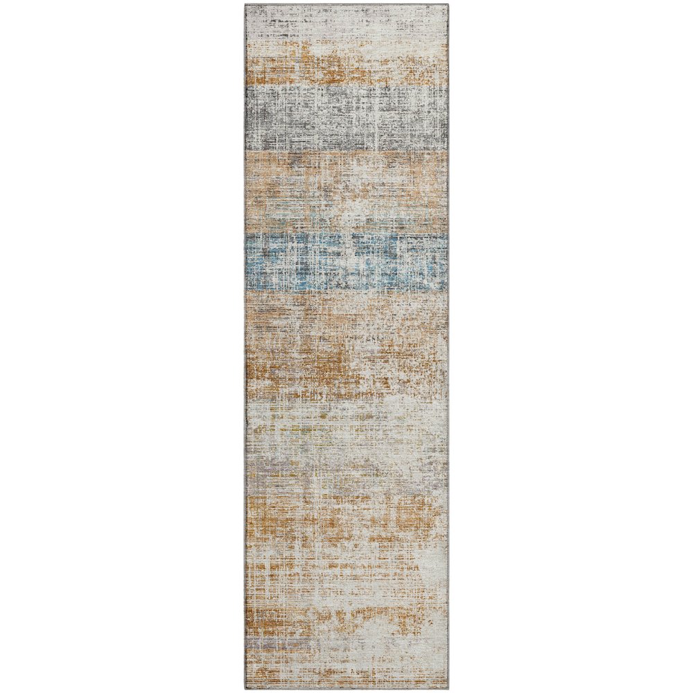 Premium Machine Washable Mayfield AMF2388 Orange 2'3" x 7'6" Runner Rug