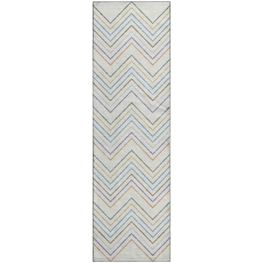 Premium Machine Washable Mayfield AMF2392 Multi 2'3" x 7'6" Runner Rug