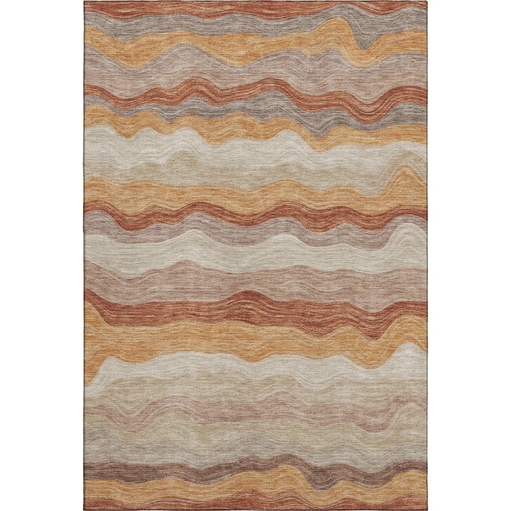 Premium Machine Washable Mayfield AMF2397 Orange 5' x 7'6" Rug