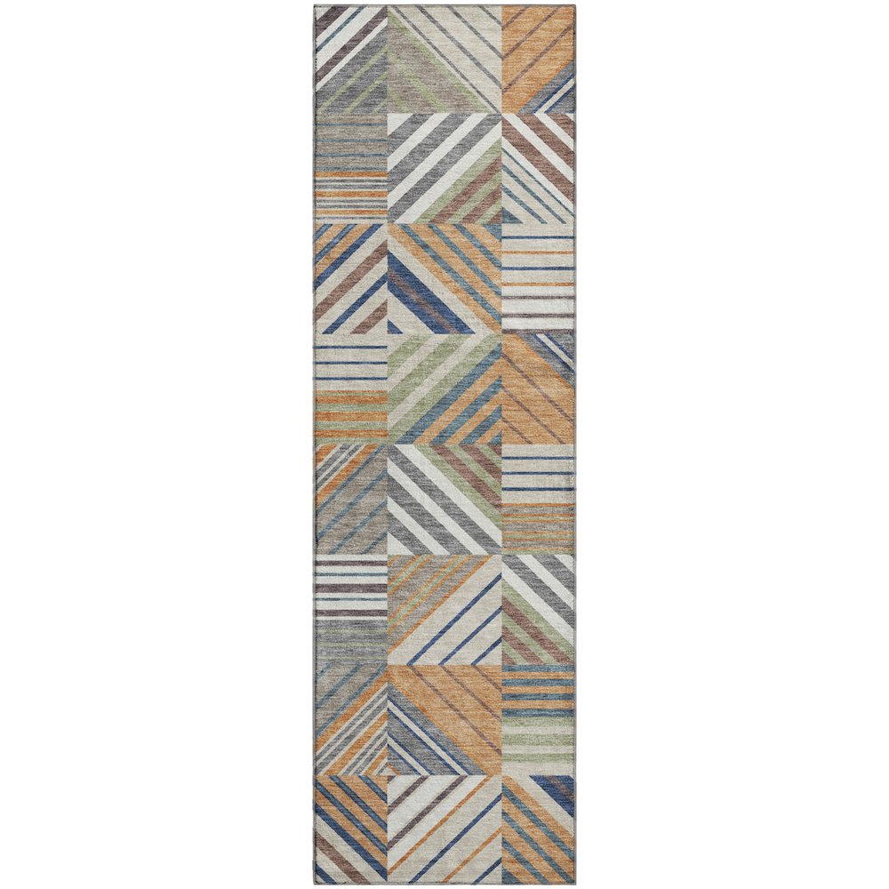 Premium Machine Washable Mayfield AMF2399 Orange 2'3" x 7'6" Runner Rug