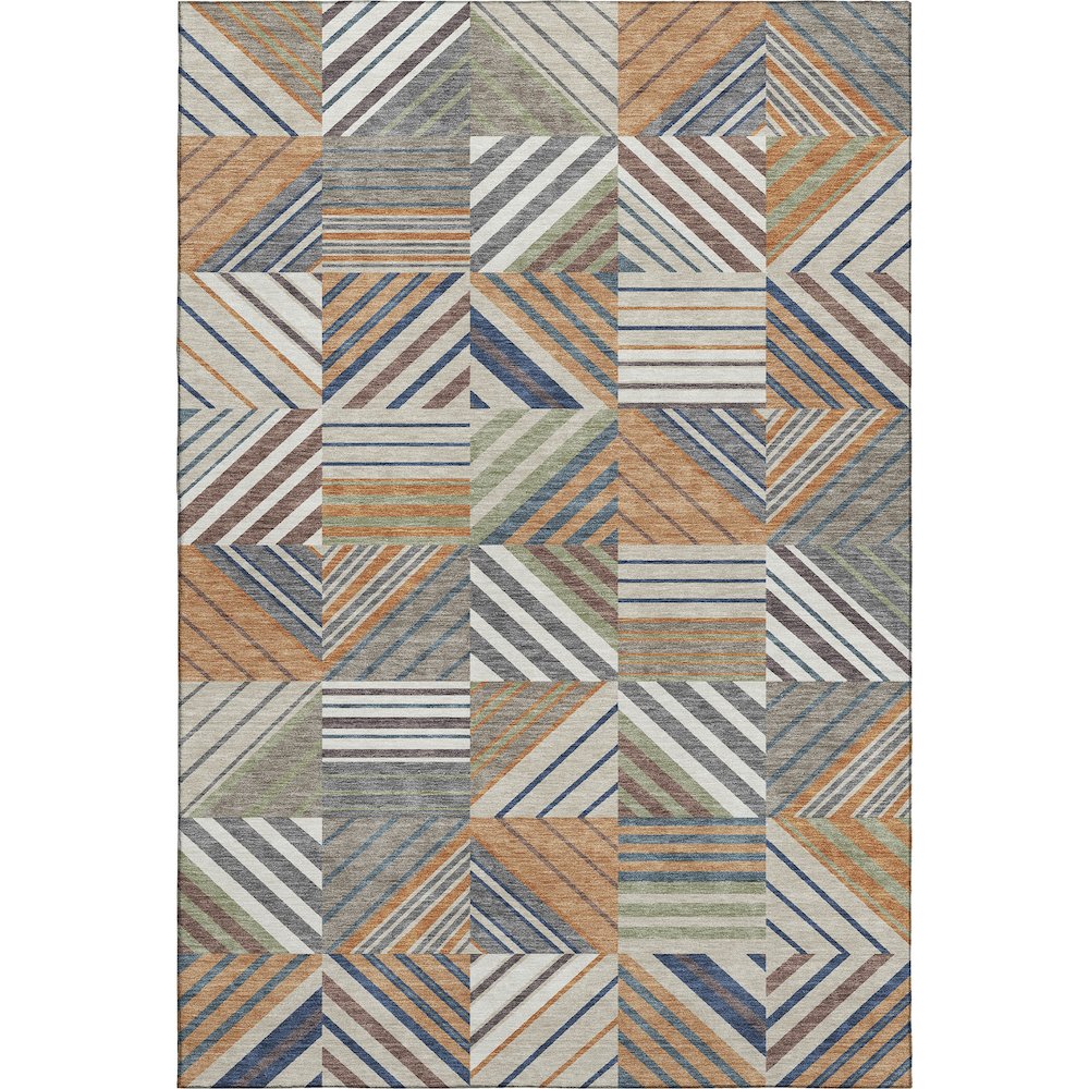 Premium Machine Washable Mayfield AMF2399 Orange 3' x 5' Rug