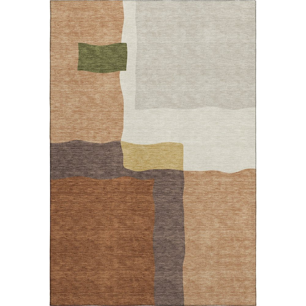 Premium Machine Washable Mayfield AMF2400 Orange 3' x 5' Rug