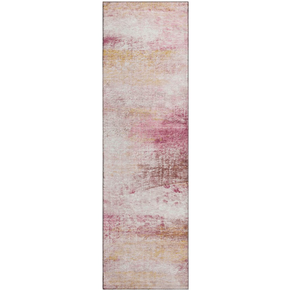 Premium Machine Washable Mayfield AMF2402 Pink 2'3" x 7'6" Runner Rug