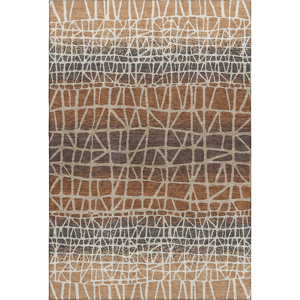 Premium Machine Washable Mayfield AMF2404 Orange 3' x 5' Rug