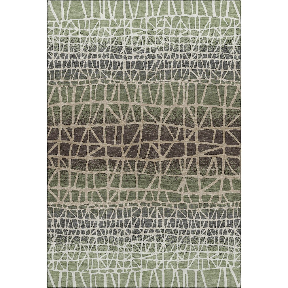 Premium Machine Washable Mayfield AMF2404 Green 3' x 5' Rug