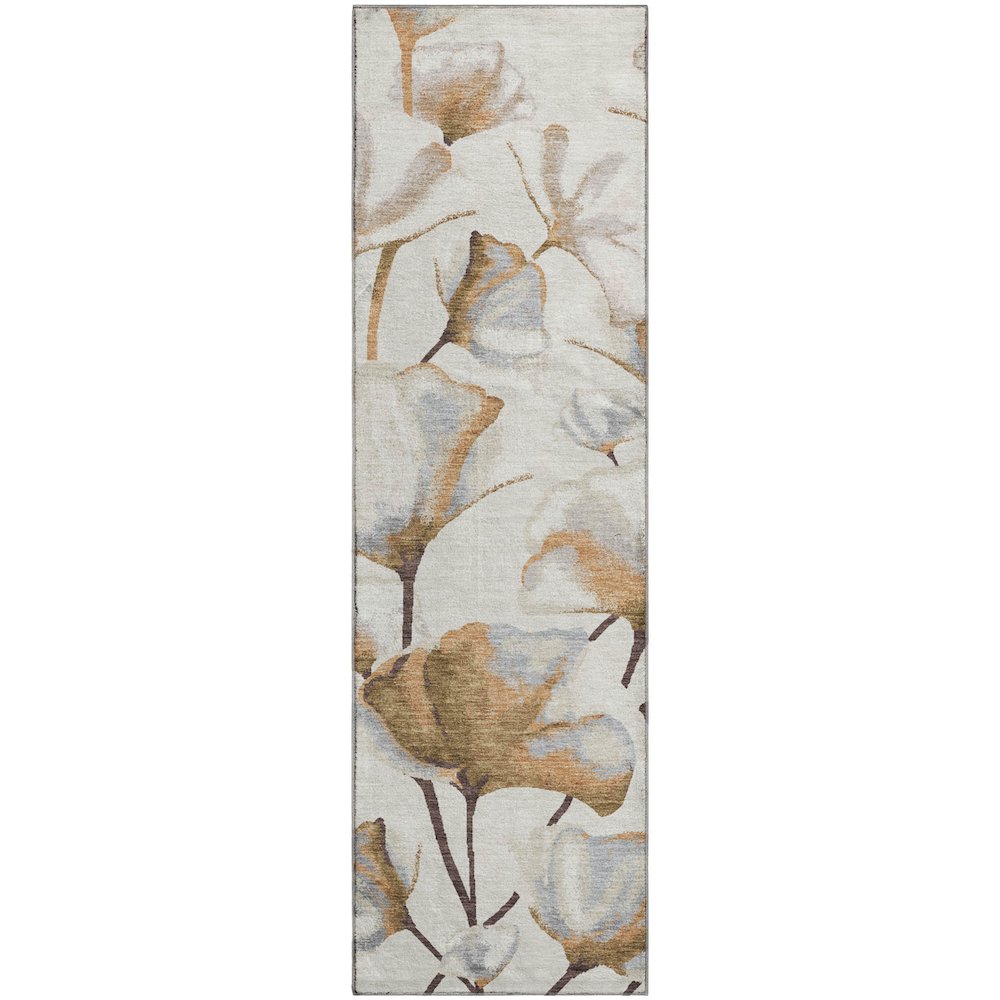 Premium Machine Washable Mayfield AMF2405 Orange 2'3" x 7'6" Runner Rug