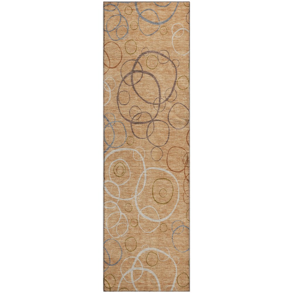 Premium Machine Washable Mayfield AMF2408 Orange 2'3" x 7'6" Runner Rug