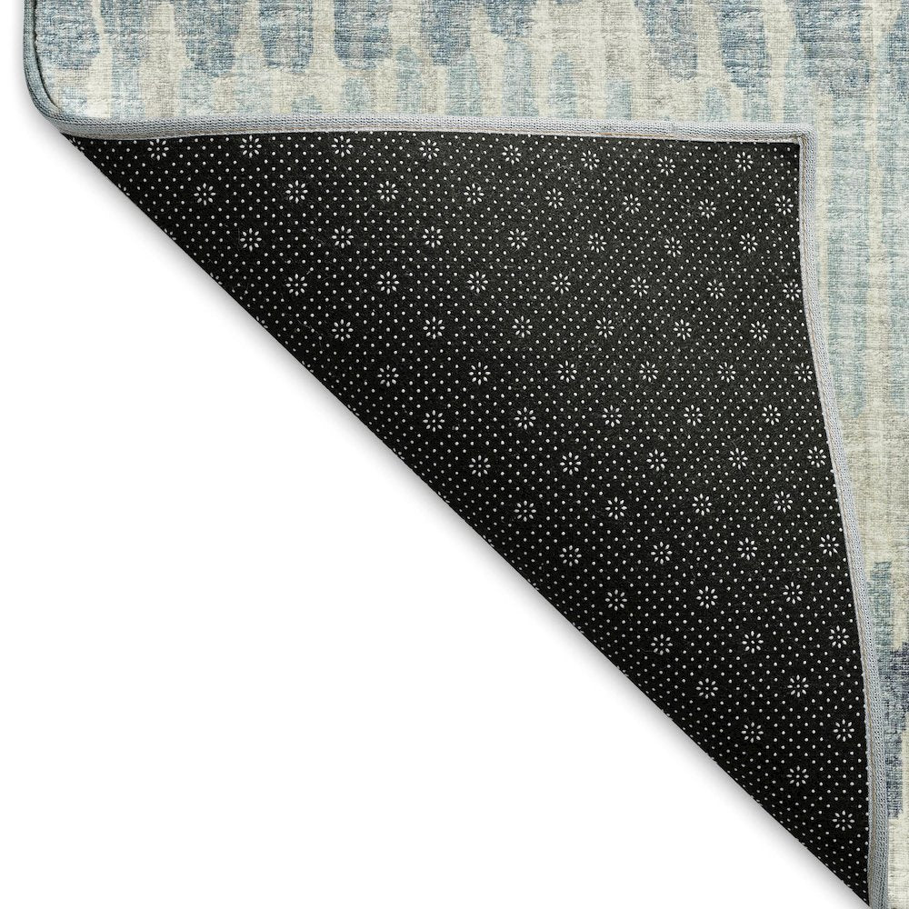 Premium Machine Washable Mayfield  Blue 8' x 8' Round Rug
