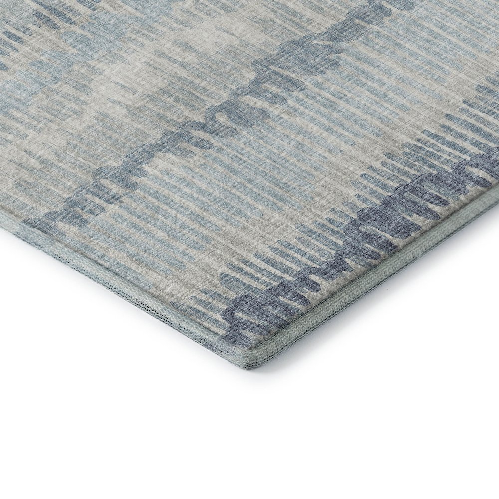 Premium Machine Washable Mayfield  Blue 8' x 8' Round Rug