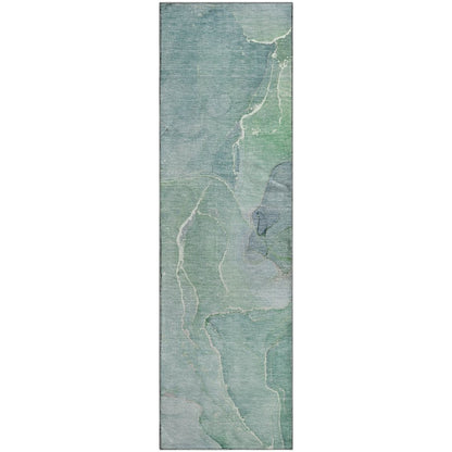 Premium Machine Washable Mayfield  Teal 2'3" x 7'6" Runner Rug