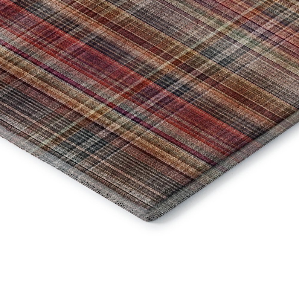 Premium Machine Washable Mayfield  Red 8' x 8' Round Rug