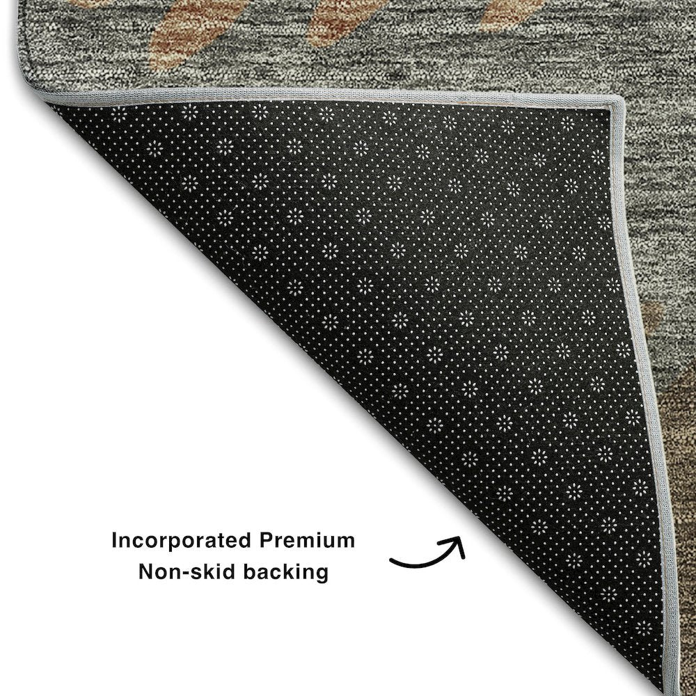 Premium Machine Washable Mayfield AMF736 Chocolate 3' x 5' Rug