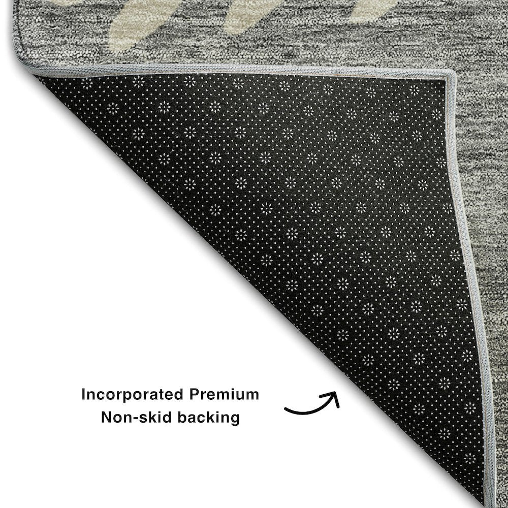 Premium Machine Washable Mayfield AMF736 Gray 2'6" x 3'10" Rug