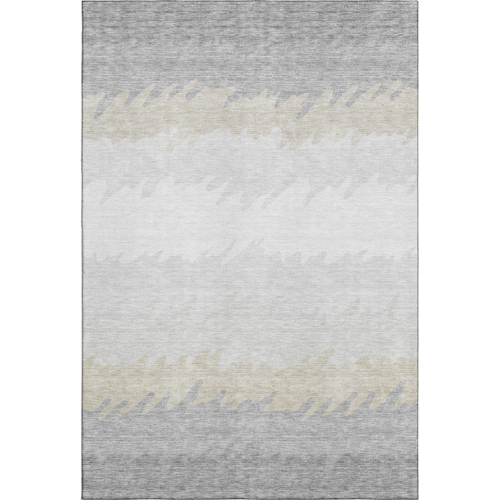 Premium Machine Washable Mayfield AMF736 Silver 10' x 14' Rug