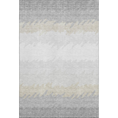 Premium Machine Washable Mayfield AMF736 Silver 10' x 14' Rug