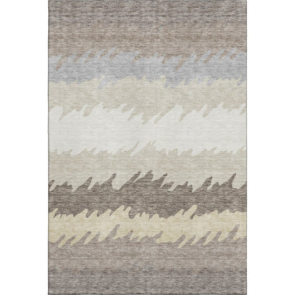 Premium Machine Washable Mayfield AMF736 Taupe 5' x 7'6" Rug
