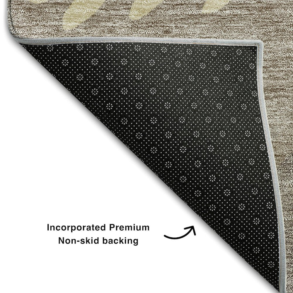Premium Machine Washable Mayfield AMF736 Taupe 5' x 7'6" Rug
