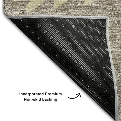 Premium Machine Washable Mayfield AMF736 Taupe 5' x 7'6" Rug