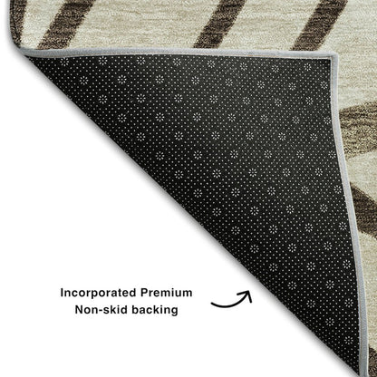 Premium Machine Washable Mayfield AMF741 Chocolate 8' x 8' Round Rug