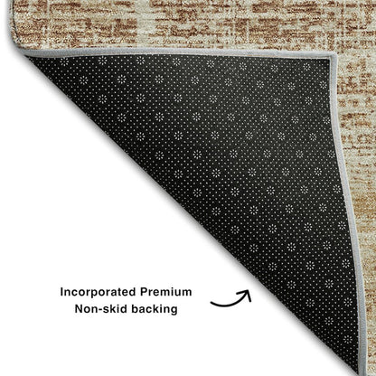 Premium Machine Washable Mayfield AMF747 Copper 8' x 8' Round Rug
