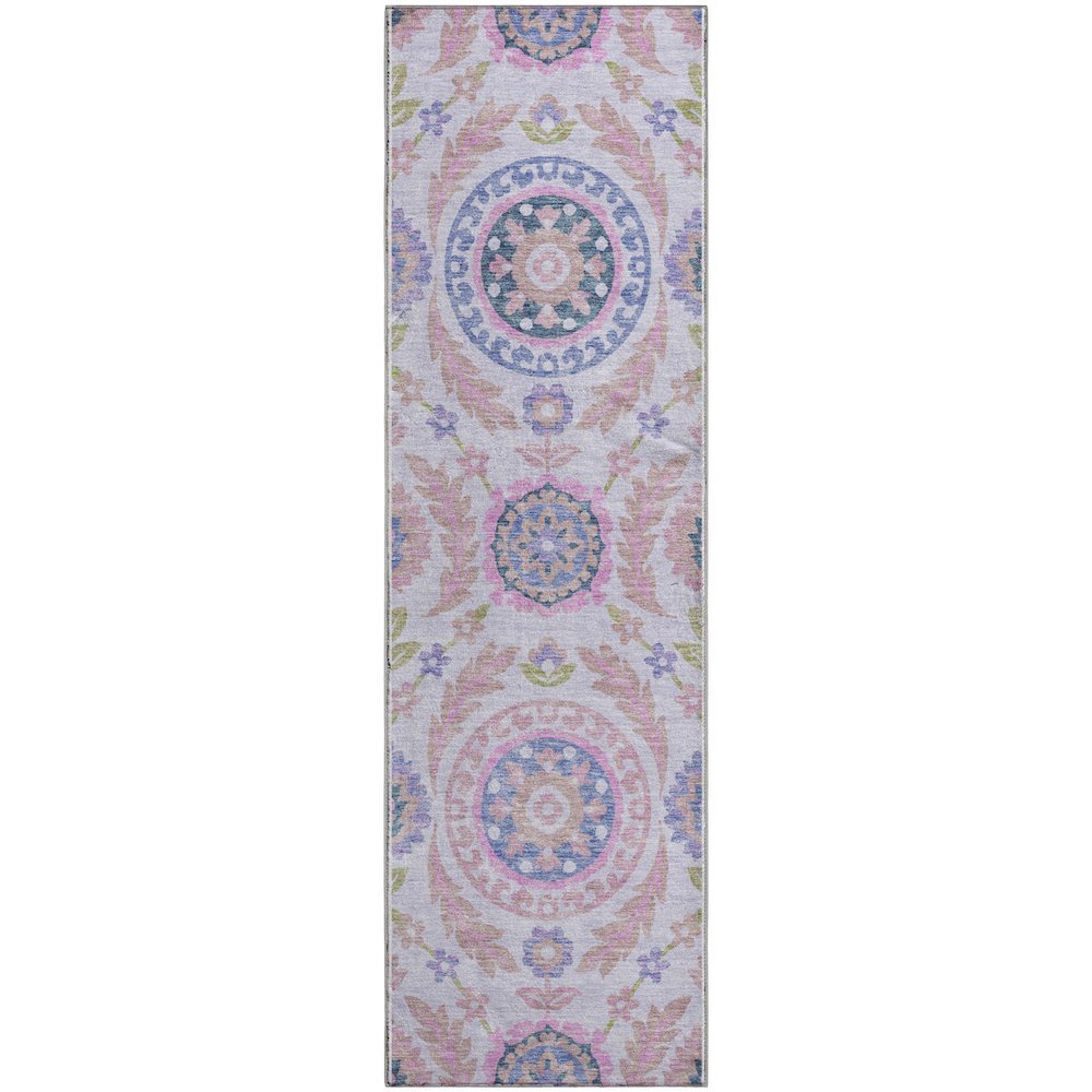 Premium Machine Washable Mayfield AMF751 Blush 2'3" x 7'6" Runner Rug