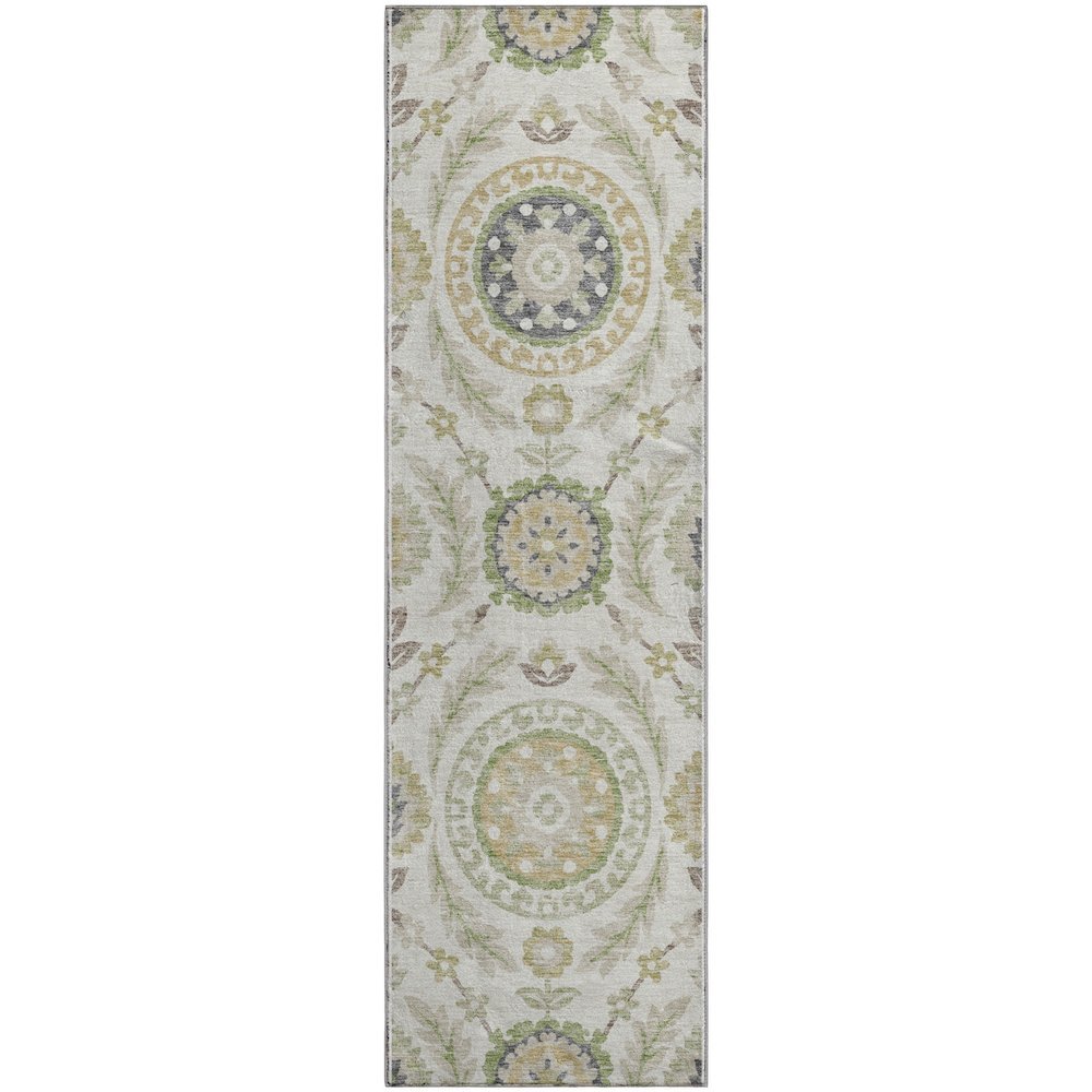 Premium Machine Washable Mayfield AMF751 Ivory 2'3" x 7'6" Runner Rug