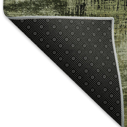 Premium Machine Washable Mayfield AMF792 Olive 8' x 8' Round Rug