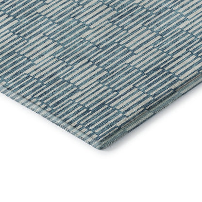 Premium Machine Washable Mayfield AMF918 Teal 8' x 8' Round Rug