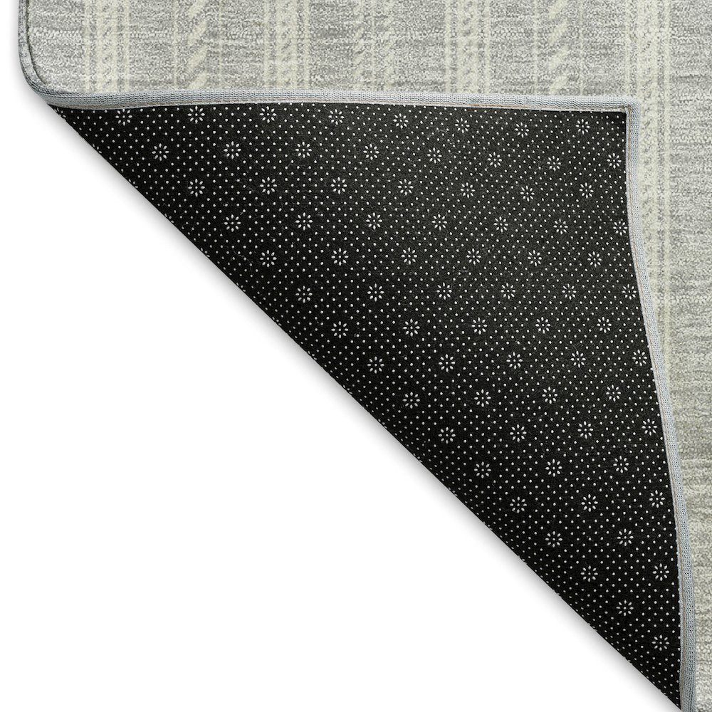 Premium Machine Washable Mayfield AMF929 Silver 8' x 8' Round Rug